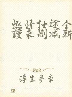 燃情仕途全文阅读未删减新笔趣阁