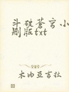 斗破苍穹小说未删版txt