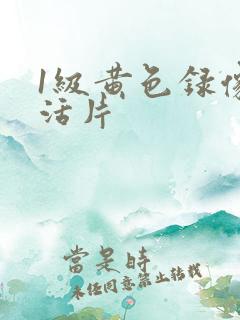 1级黄色录像生活片
