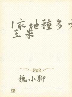 1亩地种多少棵玉米
