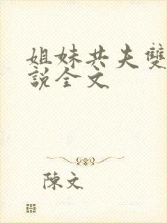 姐妹共夫双飞小说全文