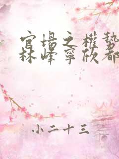 官场之权势滔天林峰宁欣都市小说