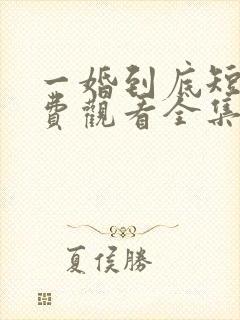 一婚到底短剧免费观看全集高清