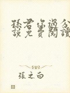 孙君你过分了小说免费阅读无弹窗