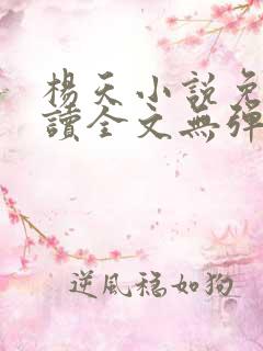 杨天小说免费阅读全文无弹窗