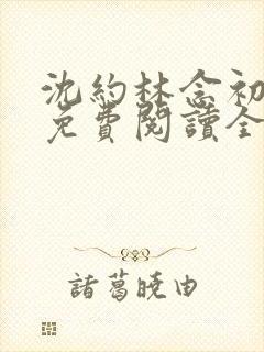 沈约林念初小说免费阅读全文最新章