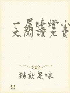 一屋暗灯小说全文阅读免费