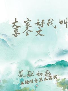 大家好我叫林小喜全文