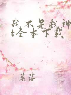 我不是戏神txt全本下载