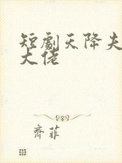 短剧天降夫人是大佬
