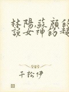 林阳,苏颜的小说女神的超级赘婿