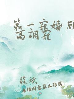 第一宠婚 顾少 高调宠