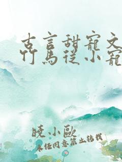 古言甜宠文青梅竹马从小宠到大