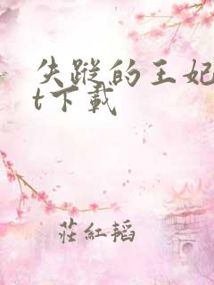 失踪的王妃txt下载