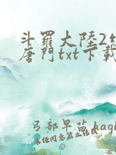 斗罗大陆2绝世唐门txt下载全本