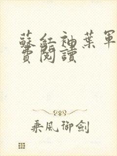 苏红袖叶军浪免费阅读