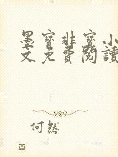 墨宝非宝小说全文免费阅读