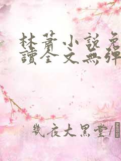 林萧小说免费阅读全文无弹窗