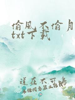 偷风不偷月北南txt下载
