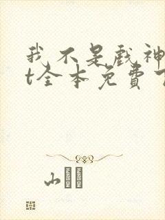我不是戏神txt全本免费下载