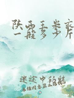 陕西玉米亩产量一般多少斤