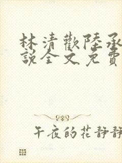 林清欢陆承洲小说全文免费阅读