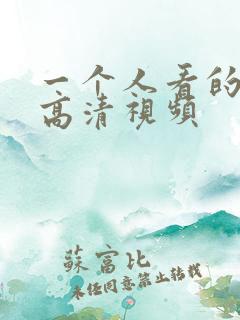 一个人看的hd高清视频