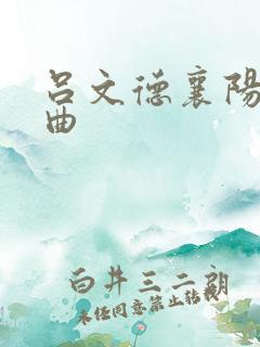 吕文德襄阳三部曲