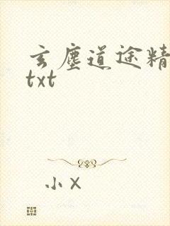 玄尘道途精校版txt