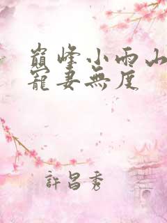 巅峰小雨山里汉宠妻无度