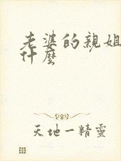 老婆的亲姐姐叫什么
