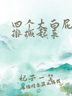 四个大白屁股并排撅起来
