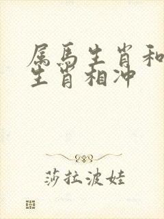 属马生肖和什么生肖相冲