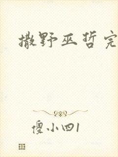 撒野巫哲完结版