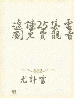滤镜25集电视剧免费观看全集高清