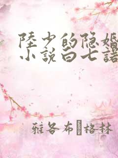 陆少的隐婚罪妻小说白七诺