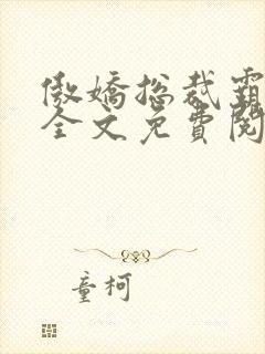 傲娇总裁霸道宠全文免费阅读