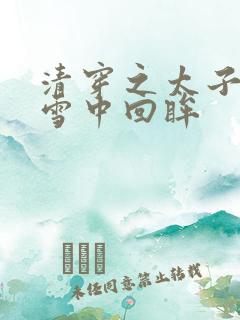 清穿之太子娇妃雪中回眸