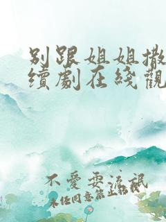 别跟姐姐撒野连续剧在线观看