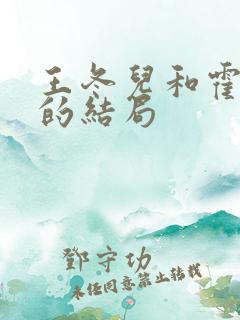 王冬儿和霍雨浩的结局