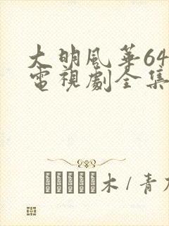大明风华64集电视剧全集免费观看