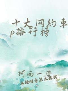 十大网约车app排行榜