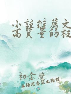 小说推荐文笔好高质量的校园文