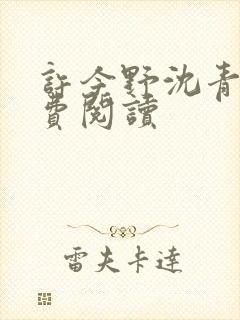 许今野沈青棠免费阅读