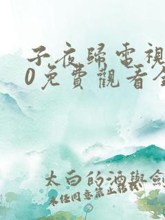 子夜归电视剧30免费观看全集高清
