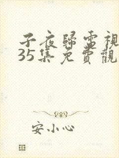 子夜归电视剧第35集免费观看