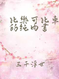 比乐可比车速快的纯肉书