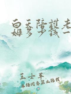 白天陪护老人保姆多少钱一月