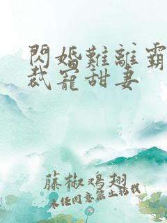 闪婚难离霸道总裁宠甜妻