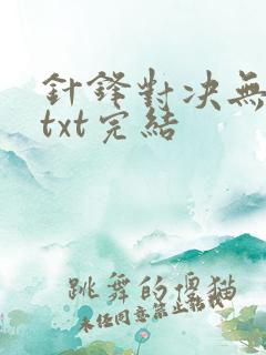 针锋对决无删节txt完结